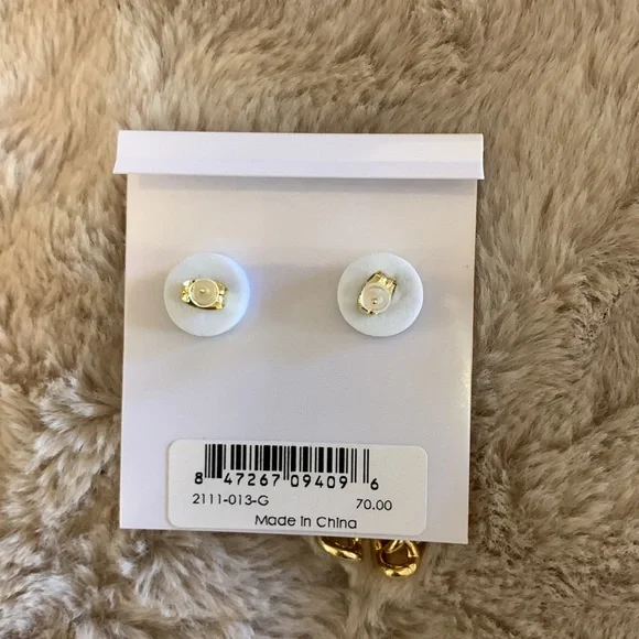 Gorjana Gold Chain Link Earrings - Picture 2 of 2